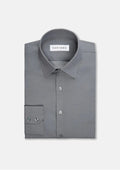 Grey Egyptian Cotton Broadcloth Shirt - SARTORO