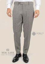 Grey Houndstooth Pants - SARTORO