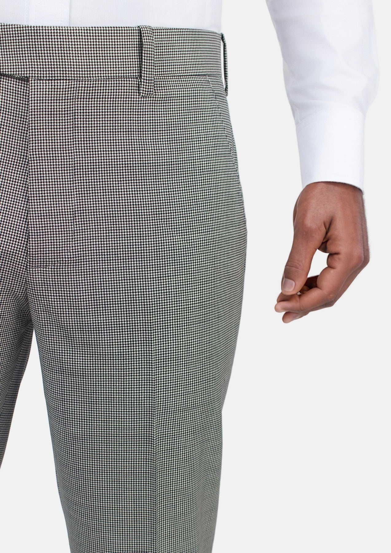 Grey Houndstooth Pants - SARTORO174