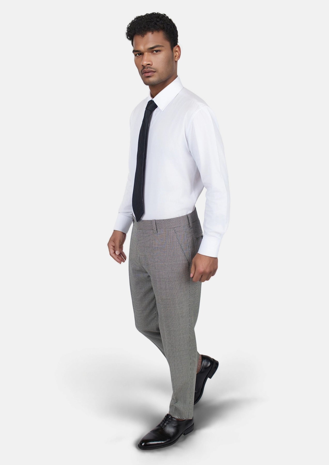 Grey Houndstooth Pants - SARTORO840