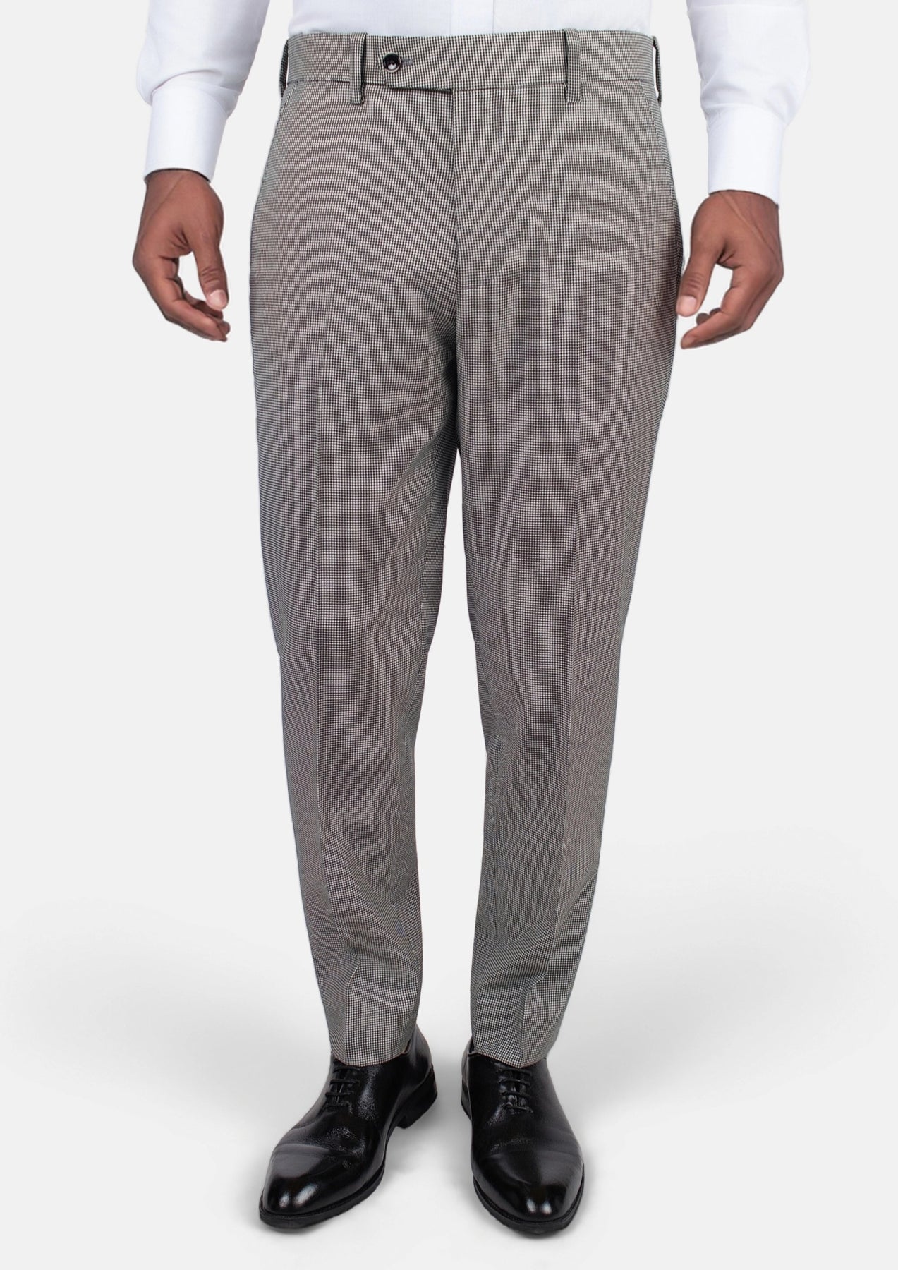 Grey Houndstooth Pants - SARTORO101