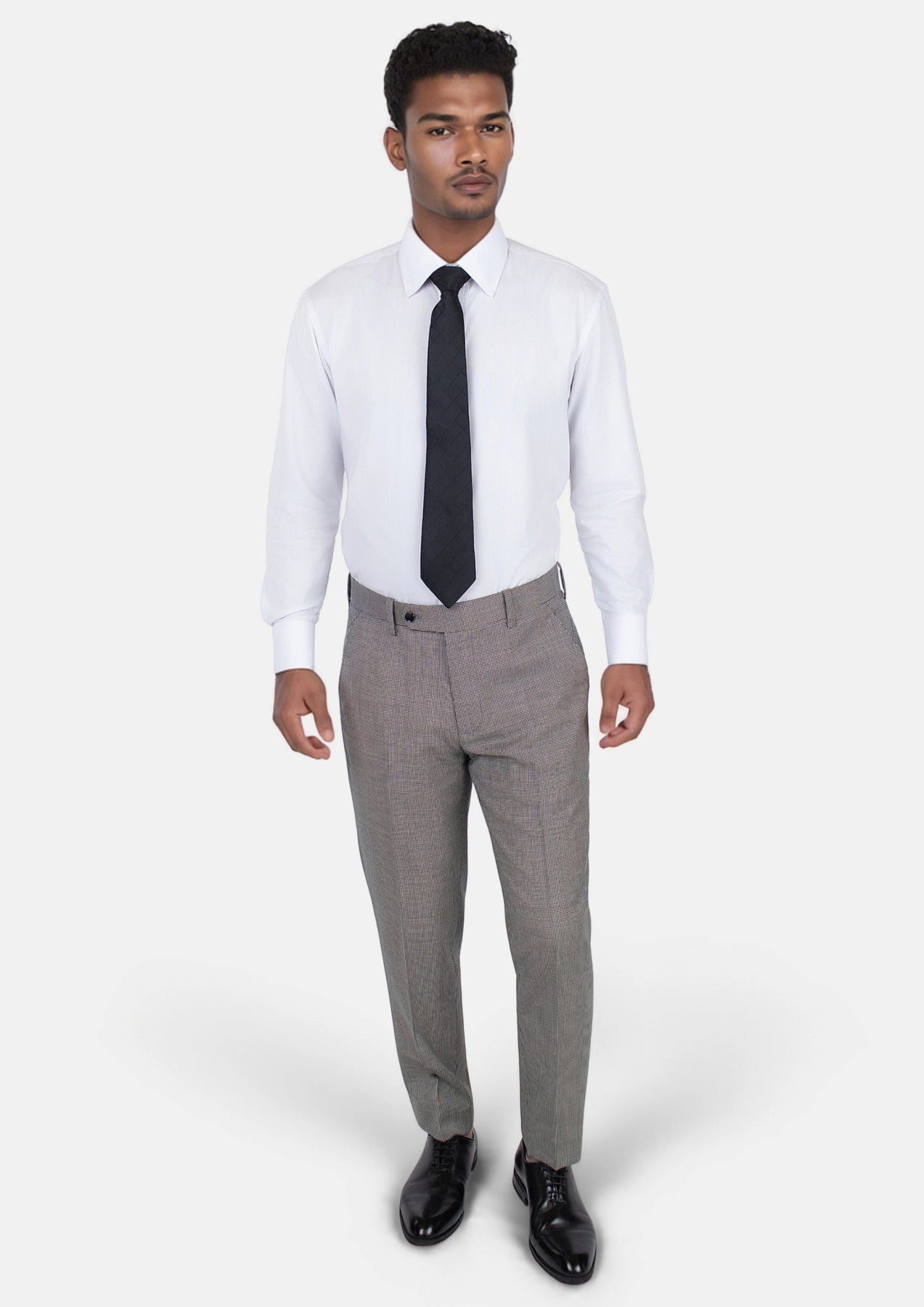 Grey Houndstooth Pants - SARTORO987