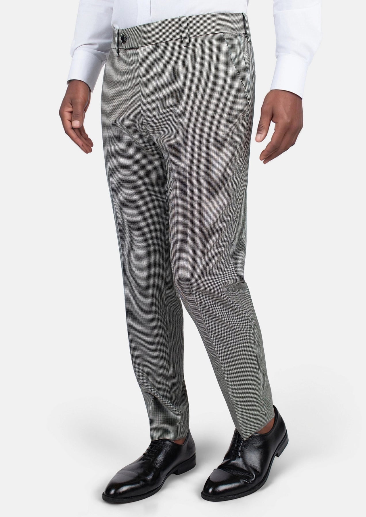 Grey Houndstooth Pants - SARTORO513