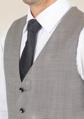 Grey Houndstooth Vest - SARTORO