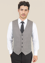 Grey Houndstooth Vest - SARTORO