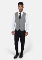 Grey Houndstooth Vest - SARTORO339