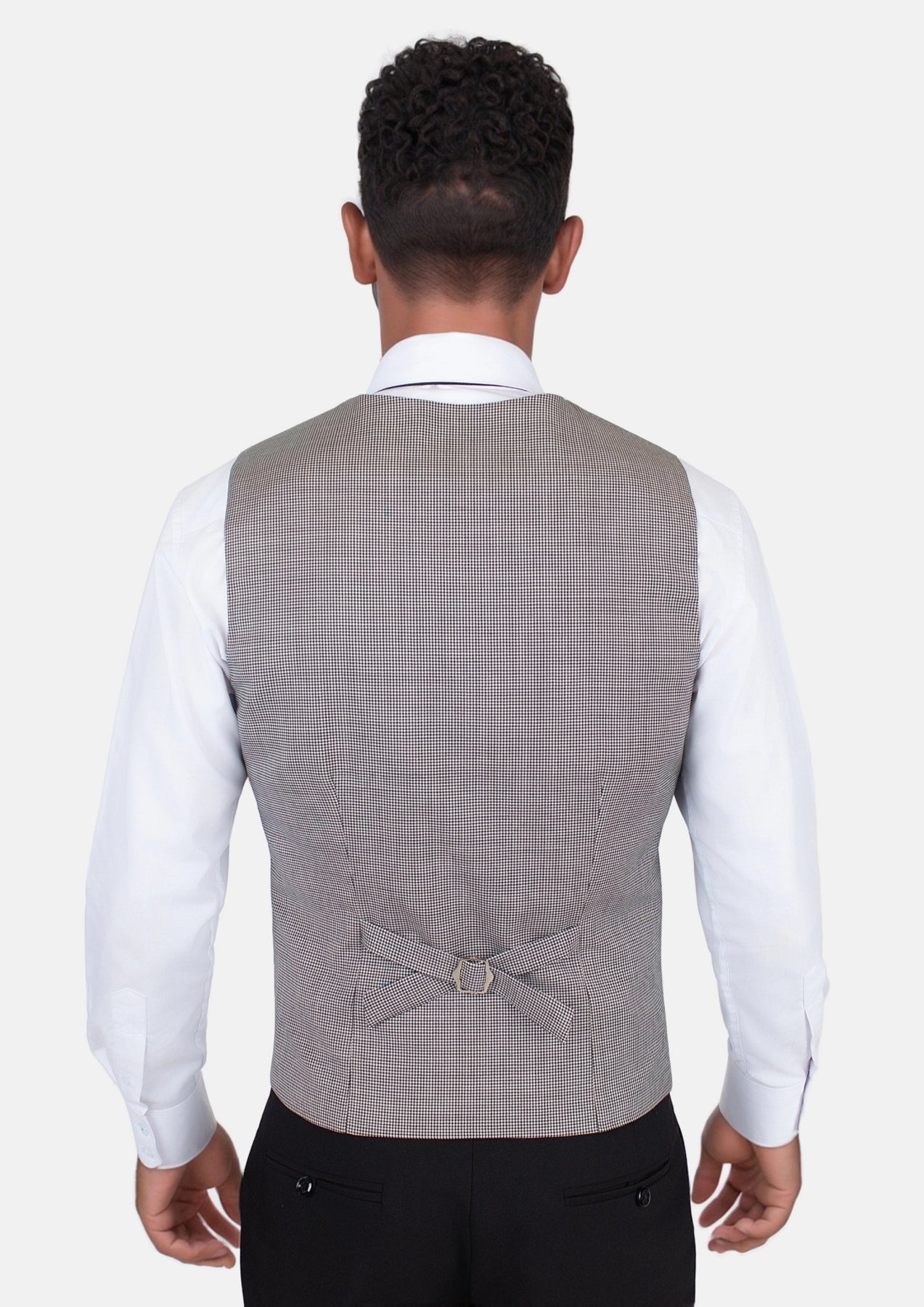 Grey Houndstooth Vest - SARTORO959