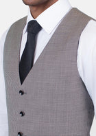 Grey Houndstooth Vest - SARTORO220