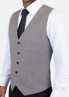 Grey Houndstooth Vest - SARTORO978