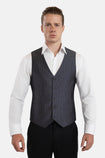 Grey Microcheck Vest