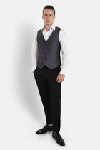 Grey Microcheck Vest - SARTORO412
