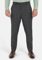 Grey Two - Tone Plaid Pants - SARTORO692