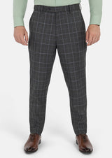 Grey Two - Tone Plaid Pants - SARTORO
