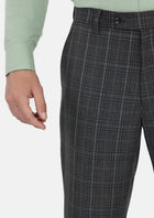 Grey Two - Tone Plaid Pants - SARTORO560