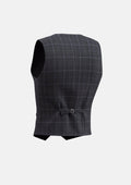 Grey Two - Tone Plaid Vest - SARTORO