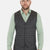 Grey Two - Tone Plaid Vest - SARTORO