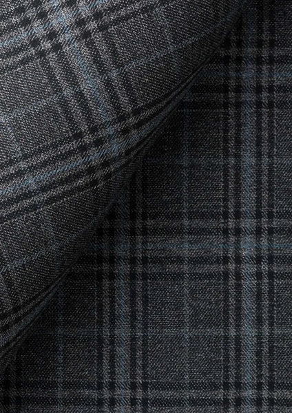 Grey Two - Tone Plaid Vest - SARTORO