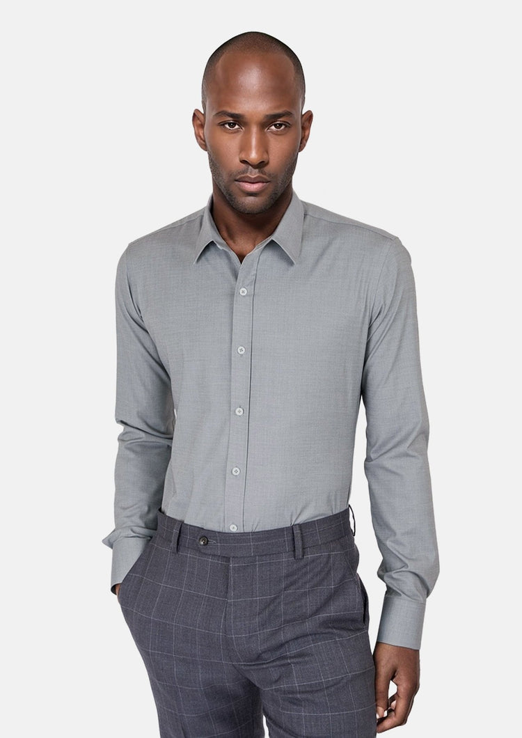 Grey Ultrasoft Bamboo Shirt - SARTORO586