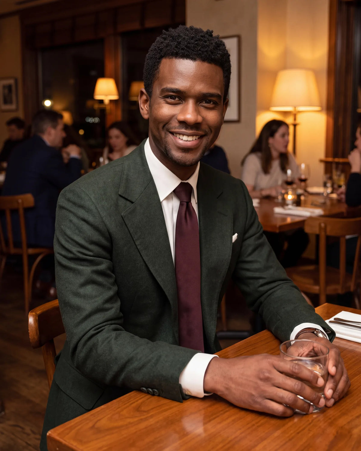 Planning dinner after work? One green suit can cover a wedding, a dinner and a smart work day.