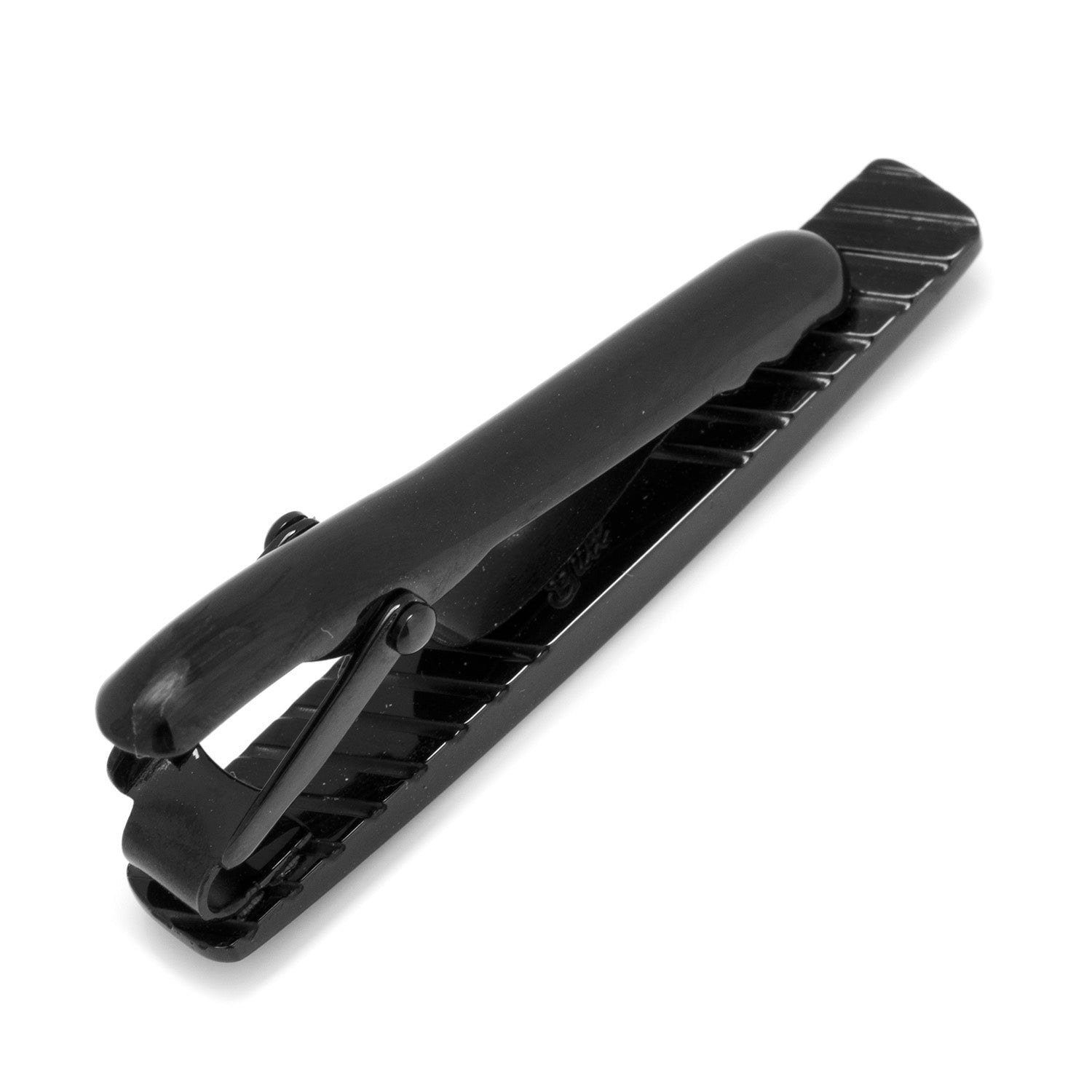 Gunmetal and Onyx Inlaid Tie Clip - SARTORO305