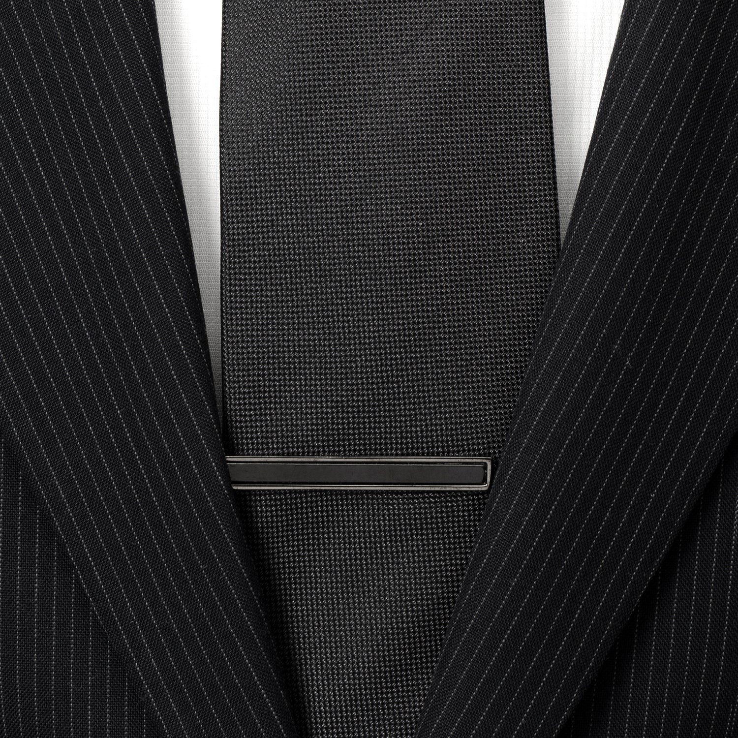 Gunmetal and Onyx Inlaid Tie Clip - SARTORO784
