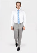 Harbor Grey Sharkskin Pants - SARTORO