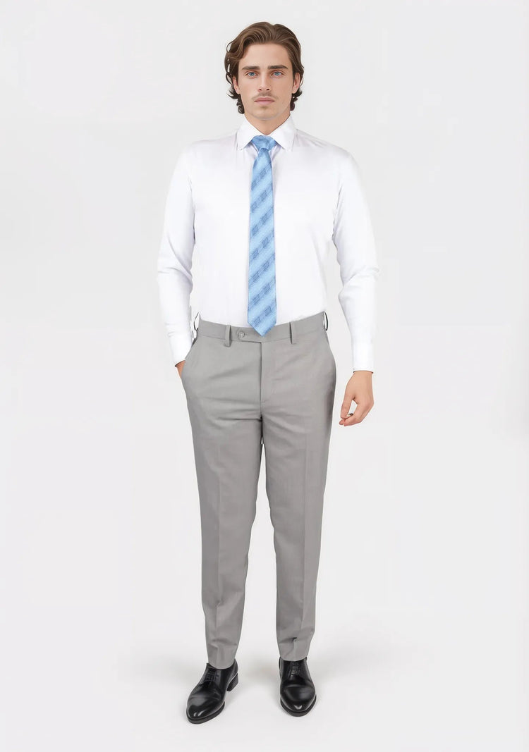 Harbor Grey Sharkskin Pants - SARTORO153