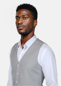 Harbor Grey Sharkskin Vest - English Party - SARTORO