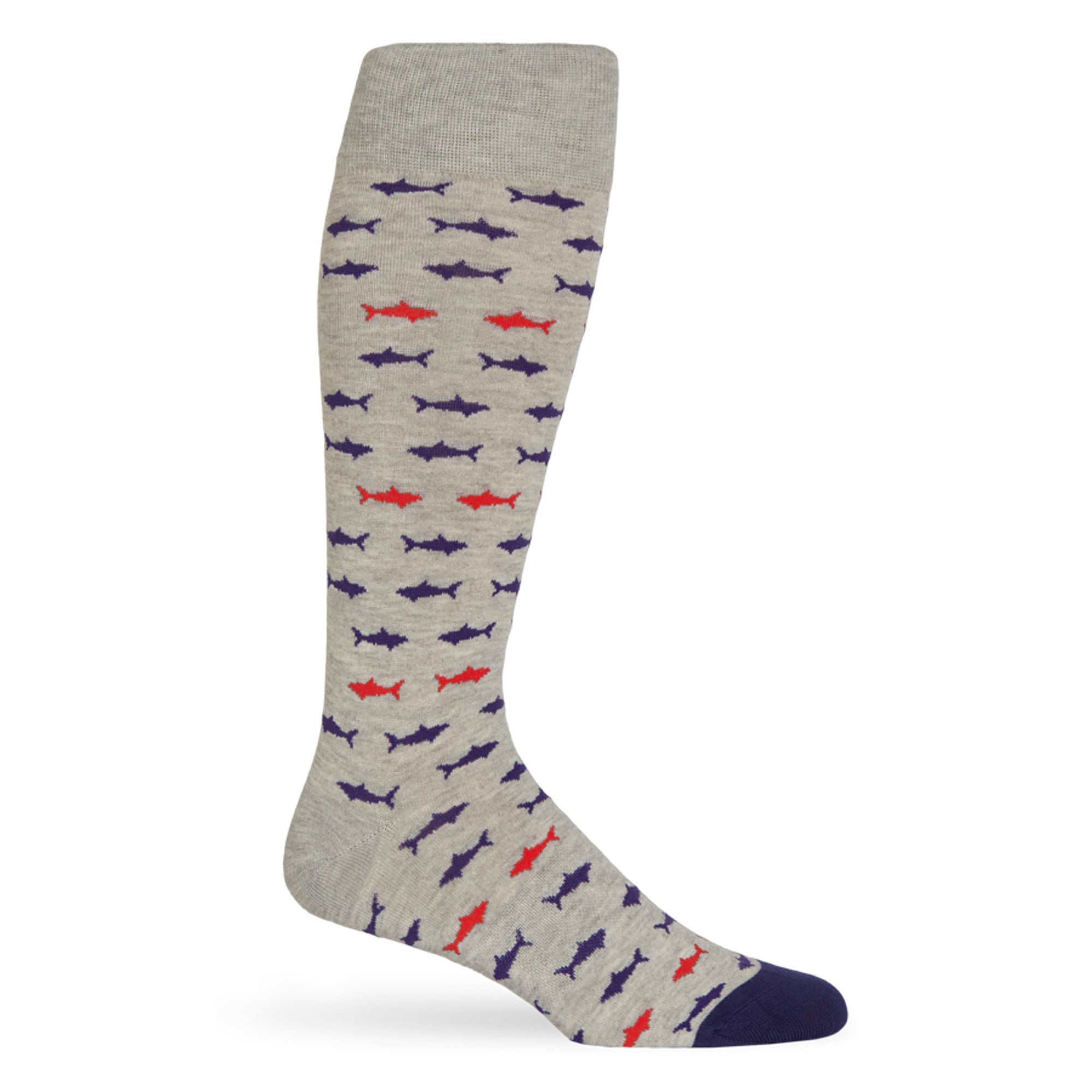 Heather Grey Sharks  - Dress Socks555