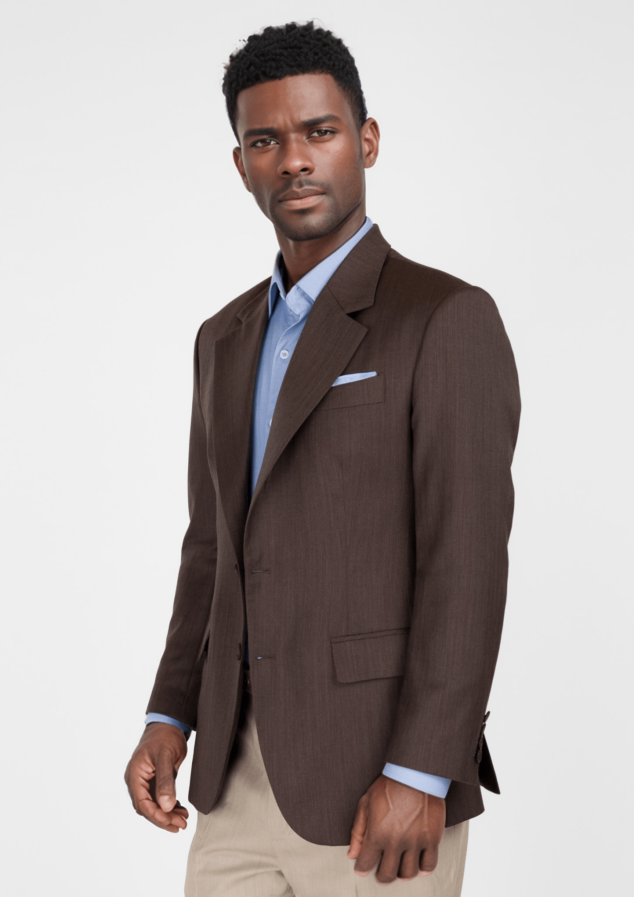 Hickory Brown Herringbone Ellis Jacket - SARTORO
