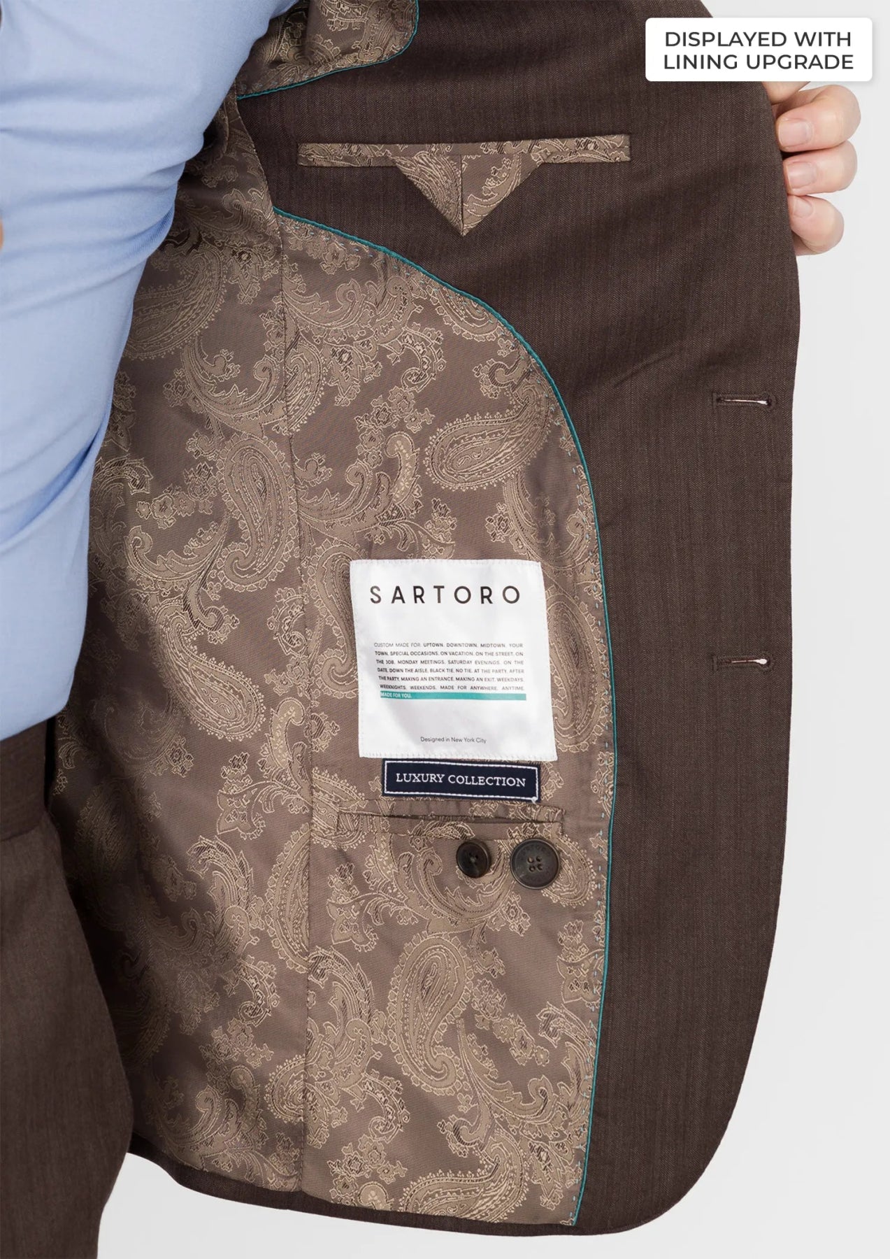 Hickory Brown Herringbone Ellis Jacket - SARTORO
