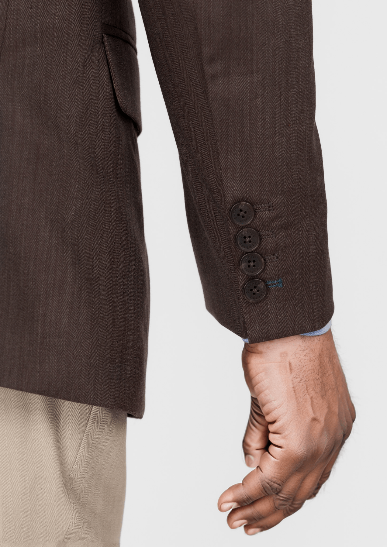 Hickory Brown Herringbone Ellis Jacket - SARTORO