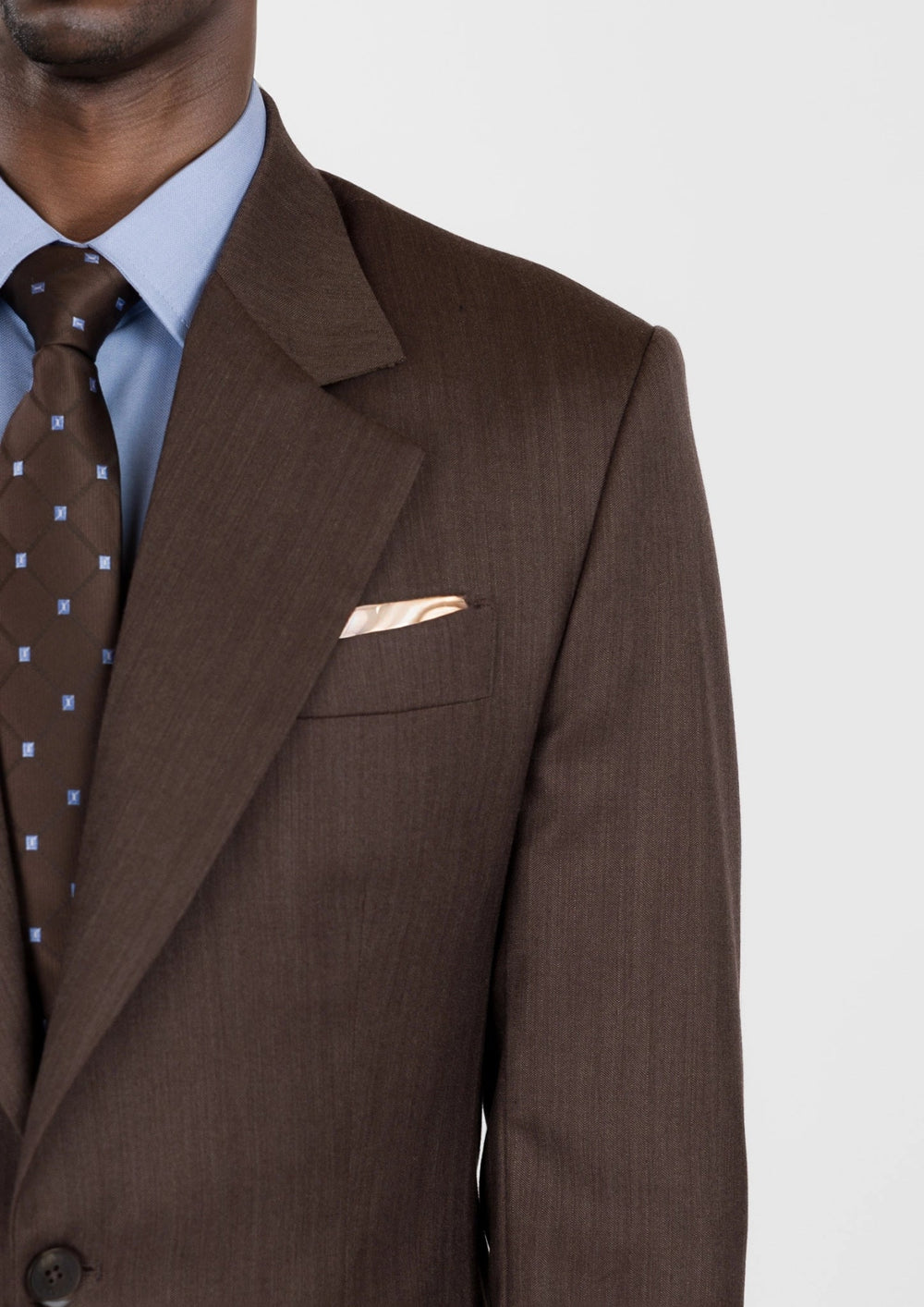 Hickory Brown Herringbone Ellis Suit - SARTORO