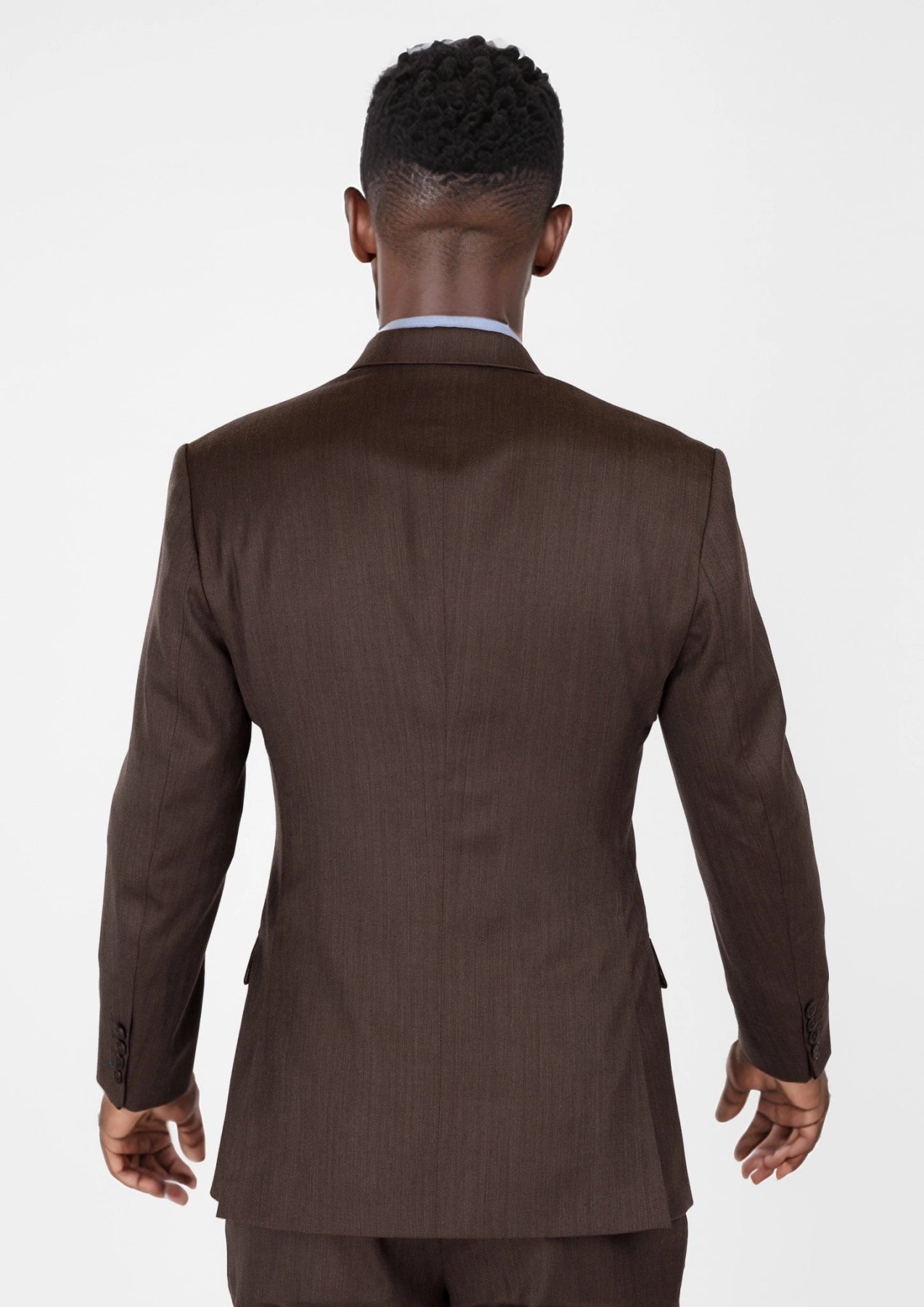 Hickory Brown Herringbone Ellis Suit - SARTORO