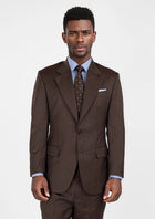 Hickory Brown Herringbone Ellis Suit - SARTORO160