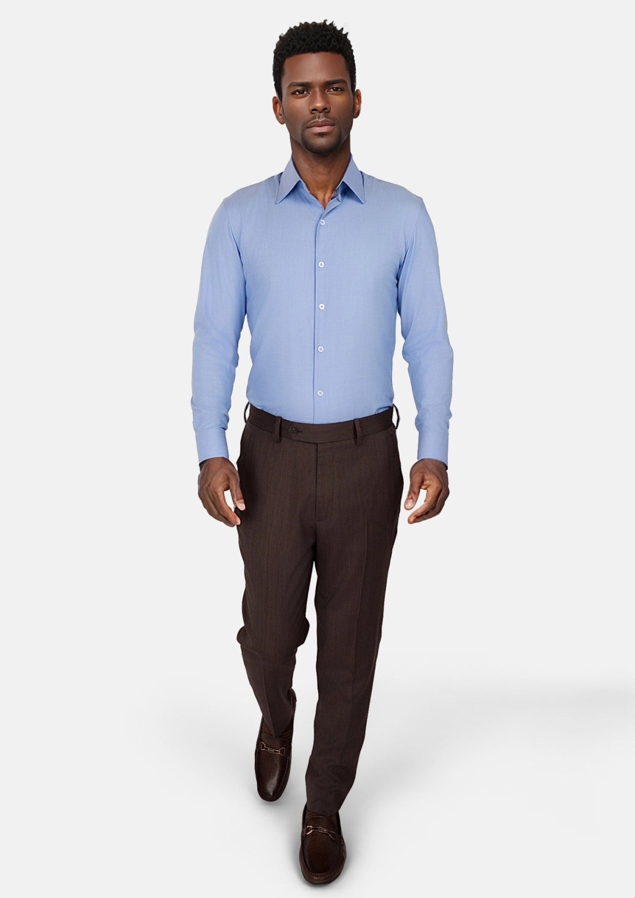Hickory Brown Herringbone Pants - SARTORO