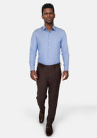 Hickory Brown Herringbone Pants - SARTORO249