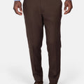 Hickory Brown Herringbone Pants - SARTORO