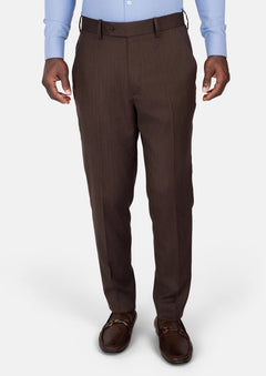 Hickory Brown Herringbone Pants - SARTORO