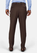 Hickory Brown Herringbone Pants - SARTORO