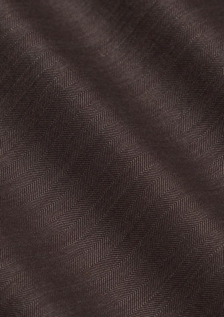 Hickory Brown Herringbone Vest - SARTORO
