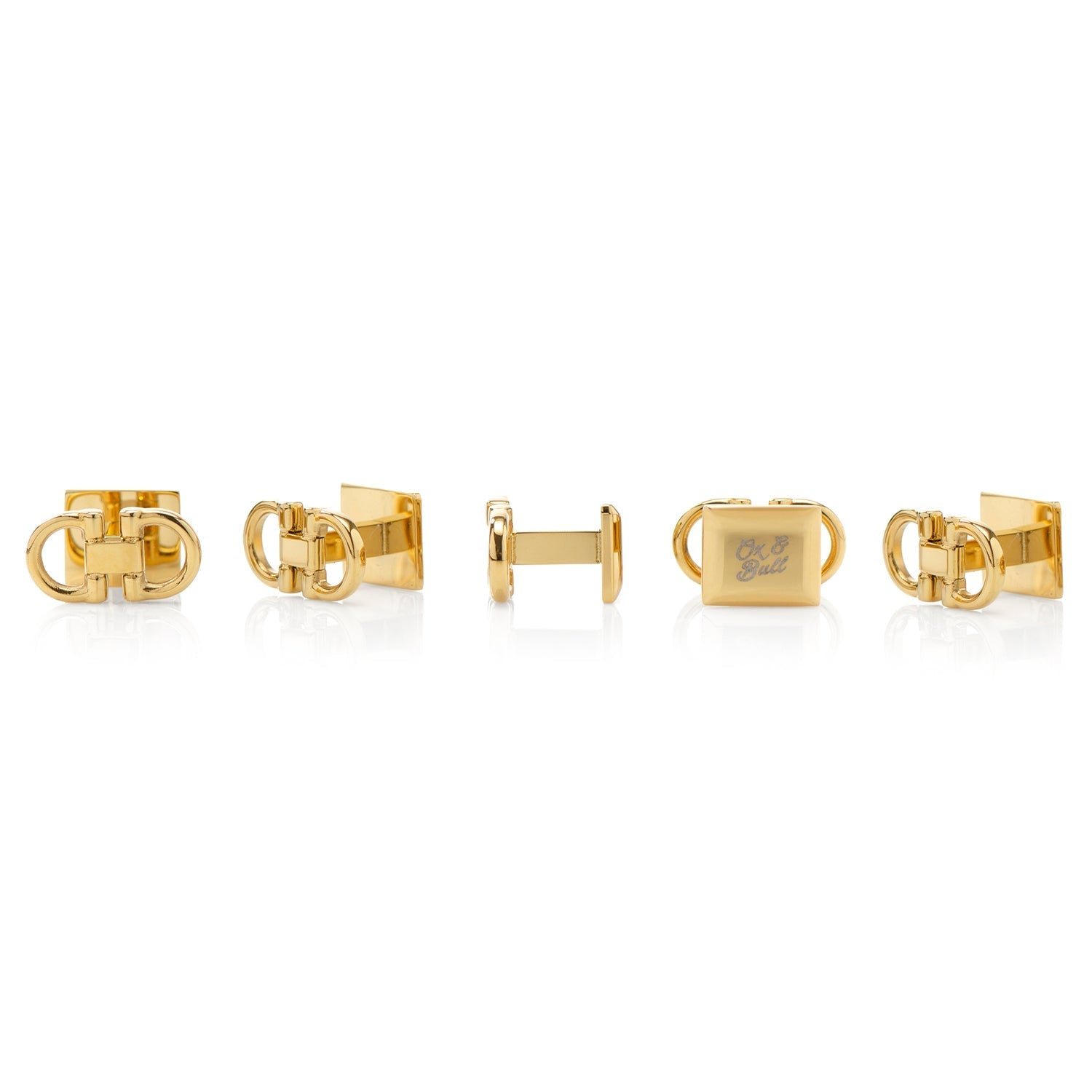 Horse Bit Gold Stainless Steel 5-Stud Set - SARTORO31