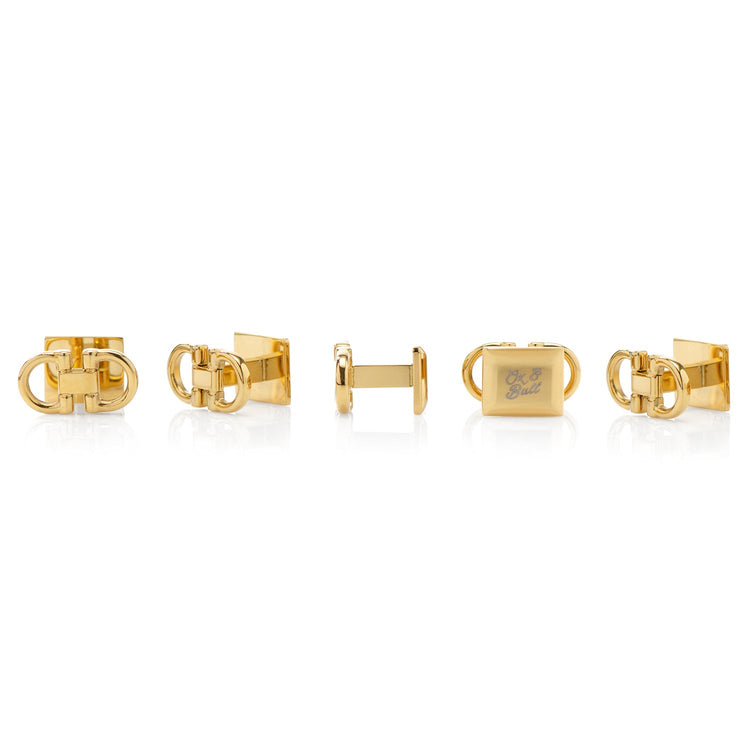 Horse Bit Gold Stainless Steel 5-Stud Set - SARTORO352
