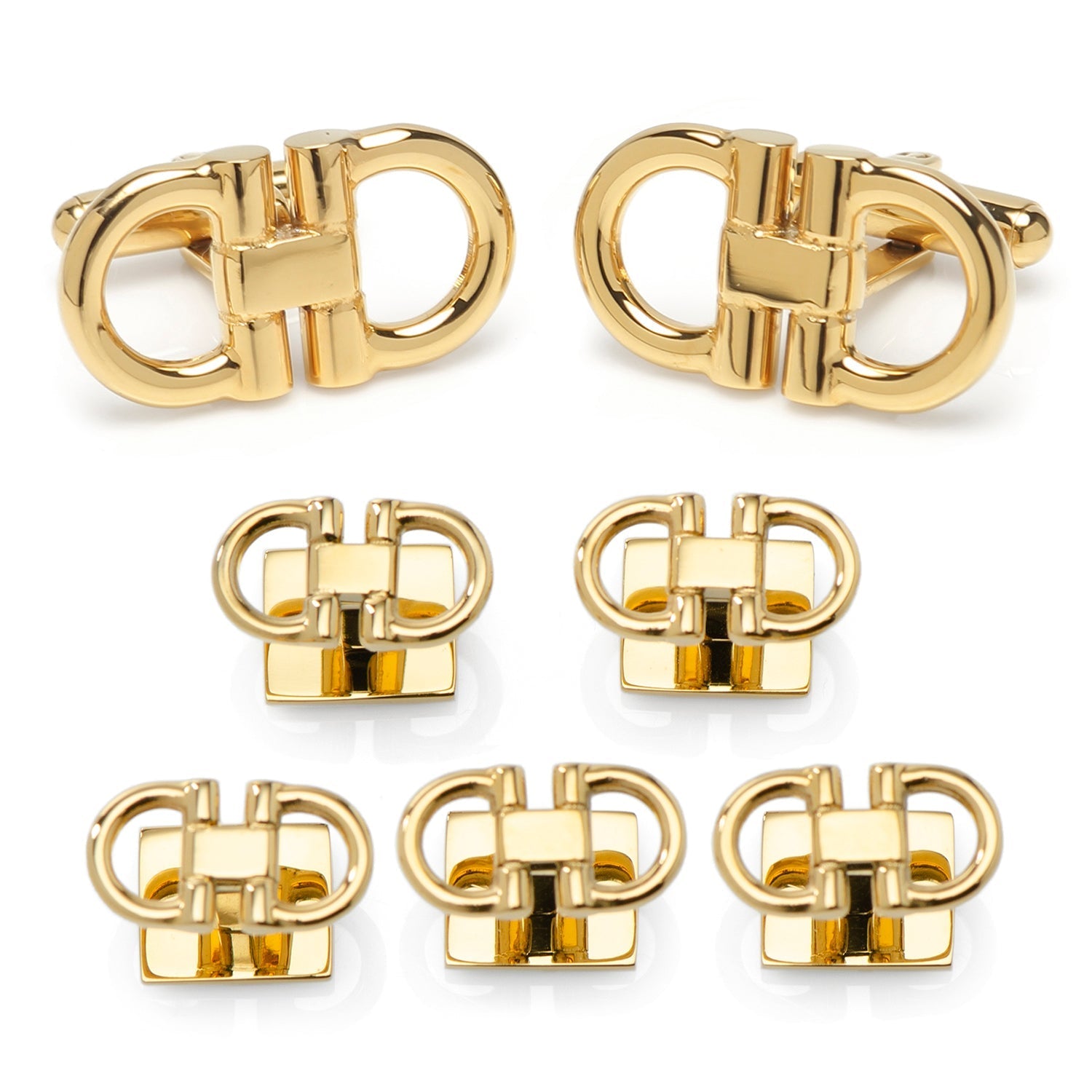 Horse Bit Gold Stainless Steel 5-Stud Set951