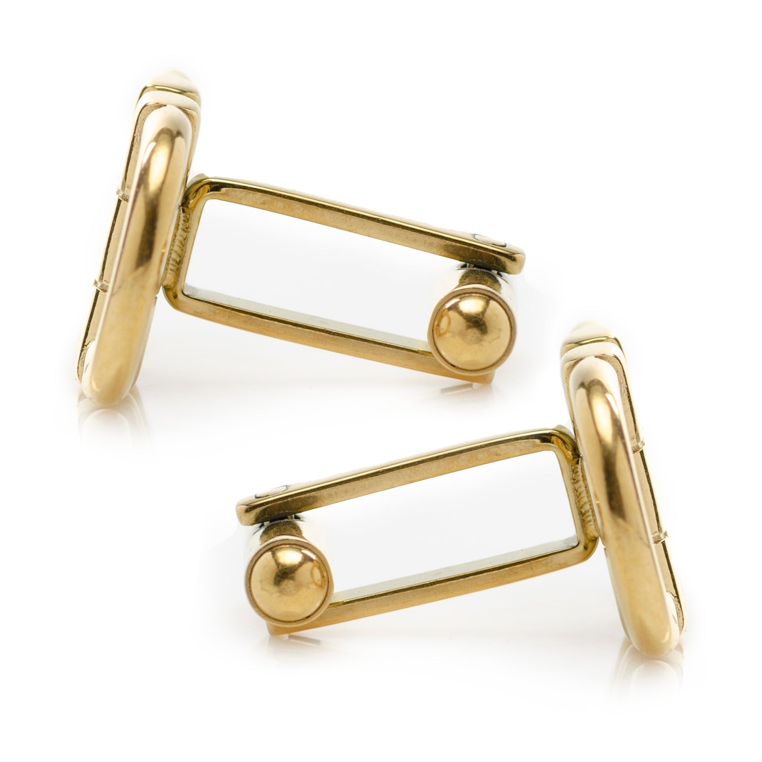 Horse Bit Gold Stainless Steel Cufflinks - SARTORO694