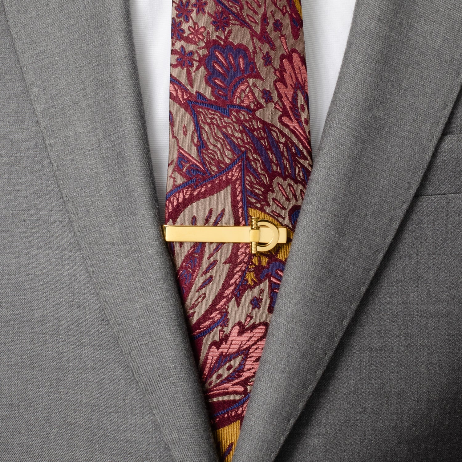 Horse Bit Gold Stainless Steel Tie Bar - SARTORO707