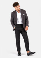 Hudson Charcoal Stretch Jacket - SARTORO375
