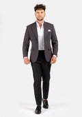 Hudson Charcoal Stretch Jacket - SARTORO