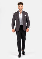 Hudson Charcoal Stretch Jacket - SARTORO440