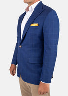 Hudson Empire Blue Windowpane Jacket - SARTORO550
